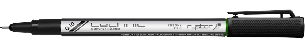 CIENKOPIS KREŚLARSKI  0,1mm   ZIELONY