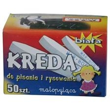 Kreda tablicowa biała MAR-BOR B1 małopyląca op 50