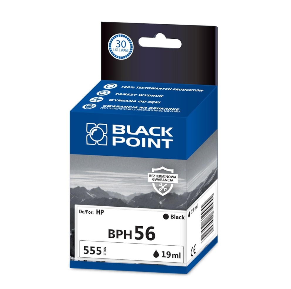 Kartridż black Black Point BPH56 (HP C6656AE), 555 str.