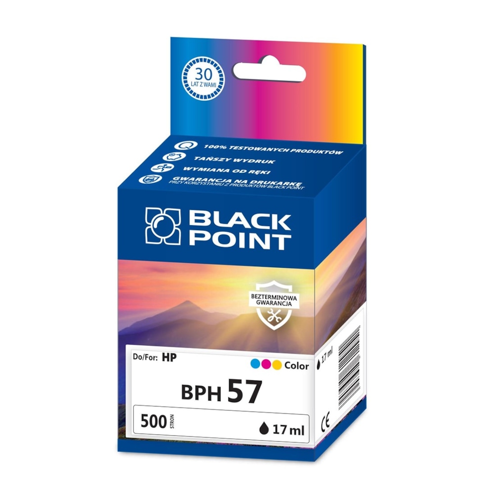 Kartridż tricolor Black Point BPH57 (HP C6657AE), 500 str.