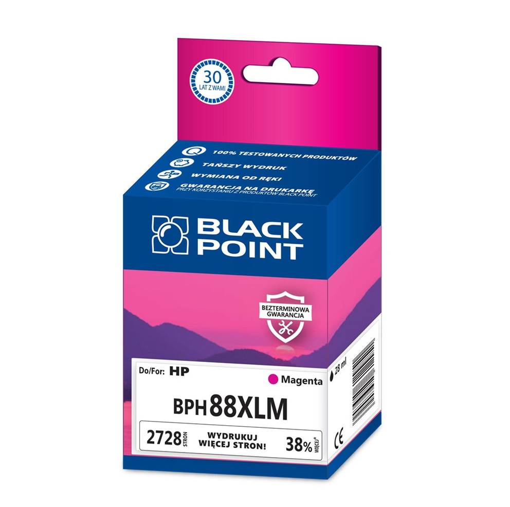 Kartridż magenta Black Point BPH88XLM (HP C9392AE), 2728 str.