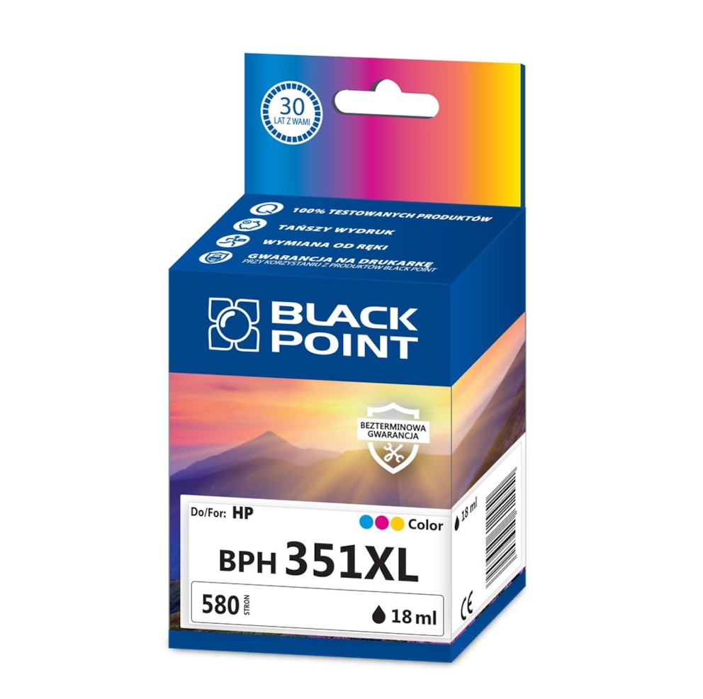 Kartridż tricolor Black Point BPH351XL (HP CB338EE), 580 str.