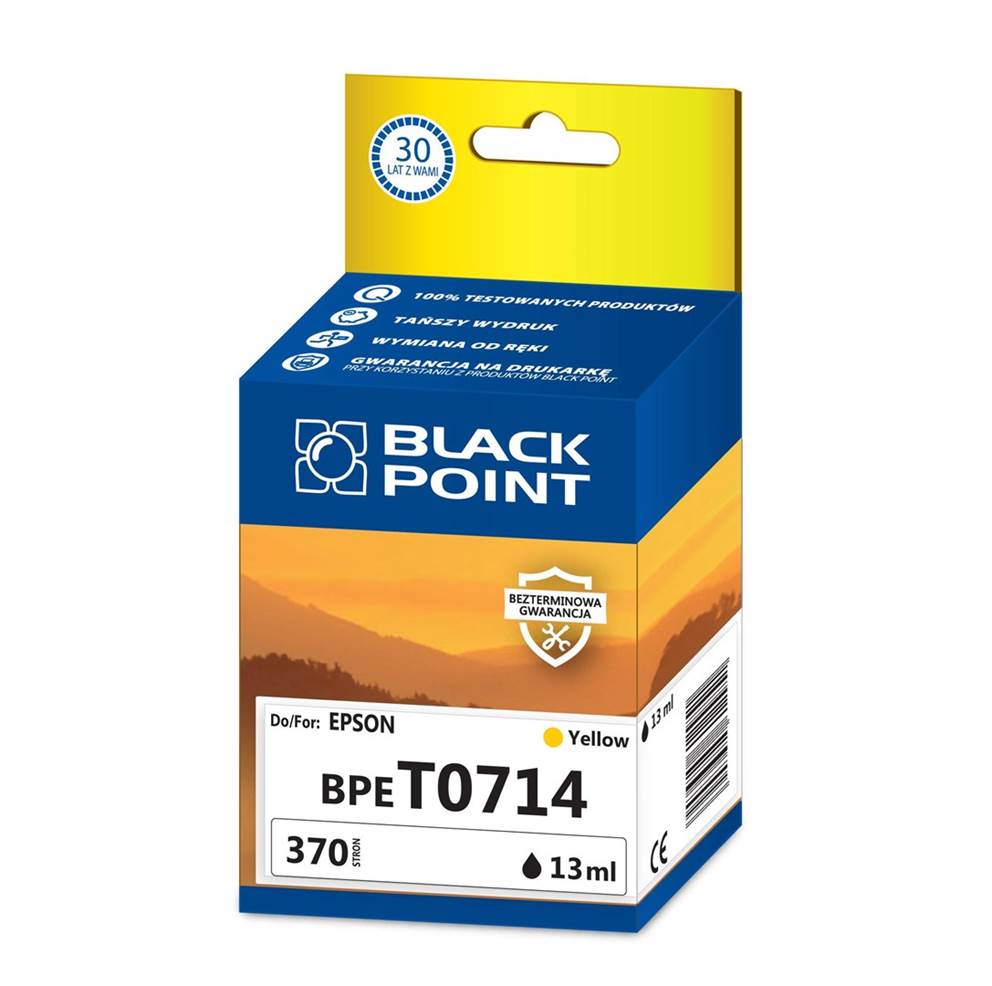 Kartridż yellow Black Point BPET0714 (Epson T0714), 370 str.