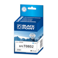 Kartridż cyan Black Point BPET0802 (Epson T0802), 250 str.