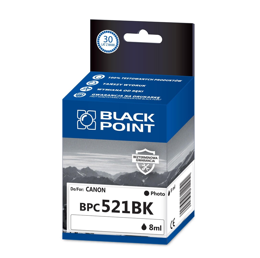 Kartridż photo Black Point BPC521BK (Canon CLI-521BK), 1200 str.