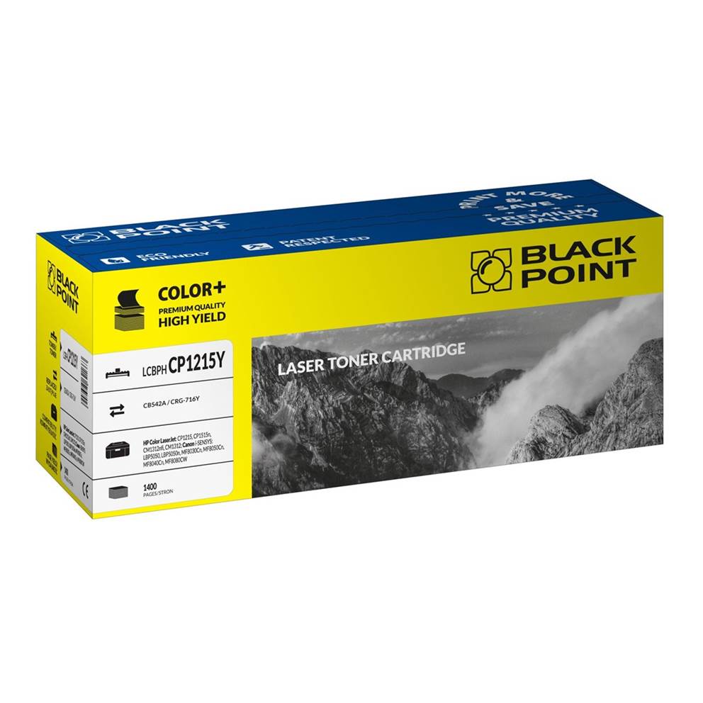 Toner yellow Black Point LCBPHCP1215Y (HP / Canon CB542A / CRG-716Y), 1400 str.