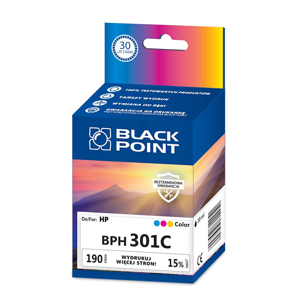 Kartridż tricolor Black Point BPH301C (HP CH562EE), 190 str.