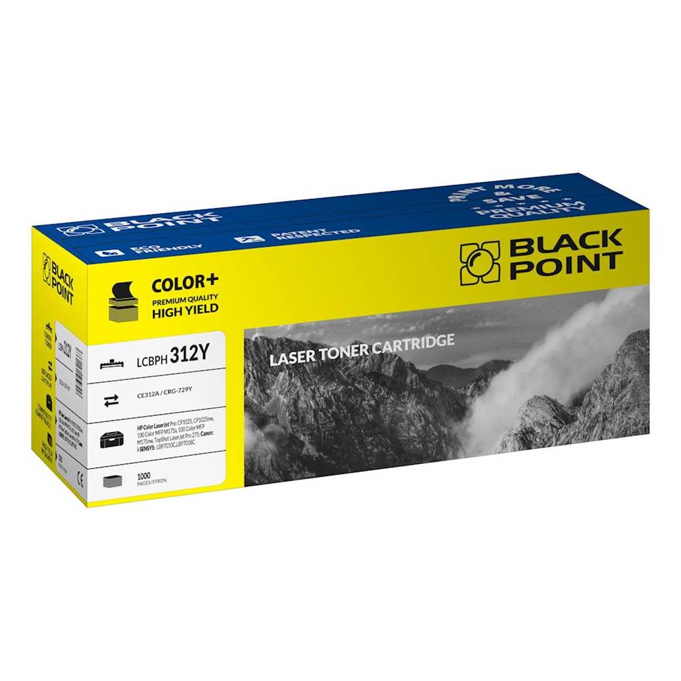 Toner yellow Black Point LCBPH312Y (HP / Canon CE312A / CRG-729Y), 1000 str.