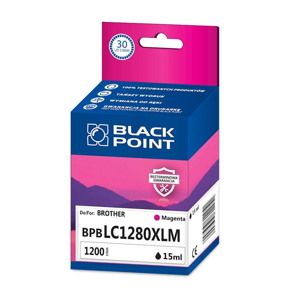 Kartridż magenta Black Point BPBLC1280XLM (Brother LC-1280M), 1200 str.
