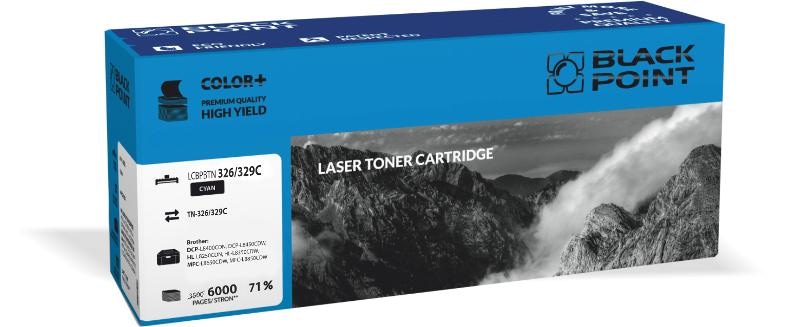 Toner cyan Black Point LCBPBTN326/329C (Brother TN-326C / TN-329C), 6000 str.