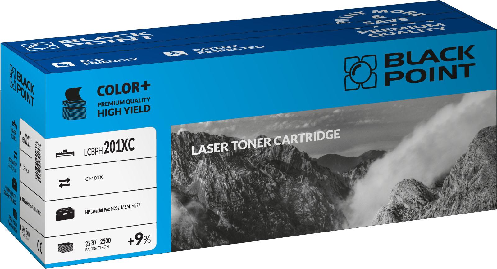 Toner cyan Black Point LCBPH201XC (HP CF401X), 2500 str.