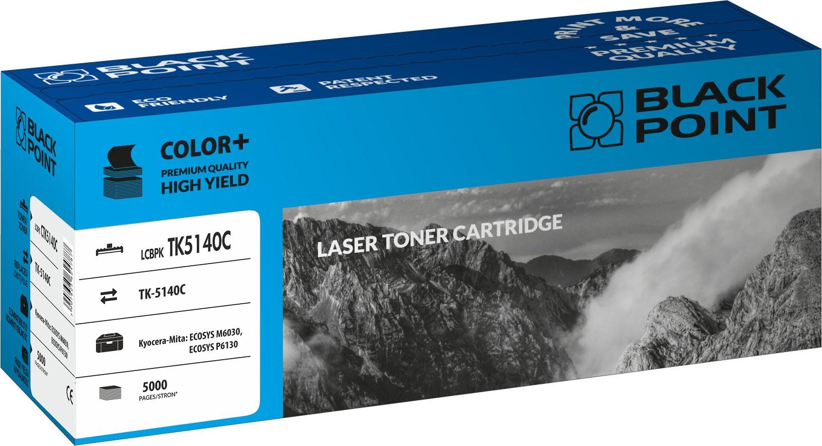 Toner cyan Black Point LCBPKTK5140C (Kyocera TK-5140C), 5000 str.