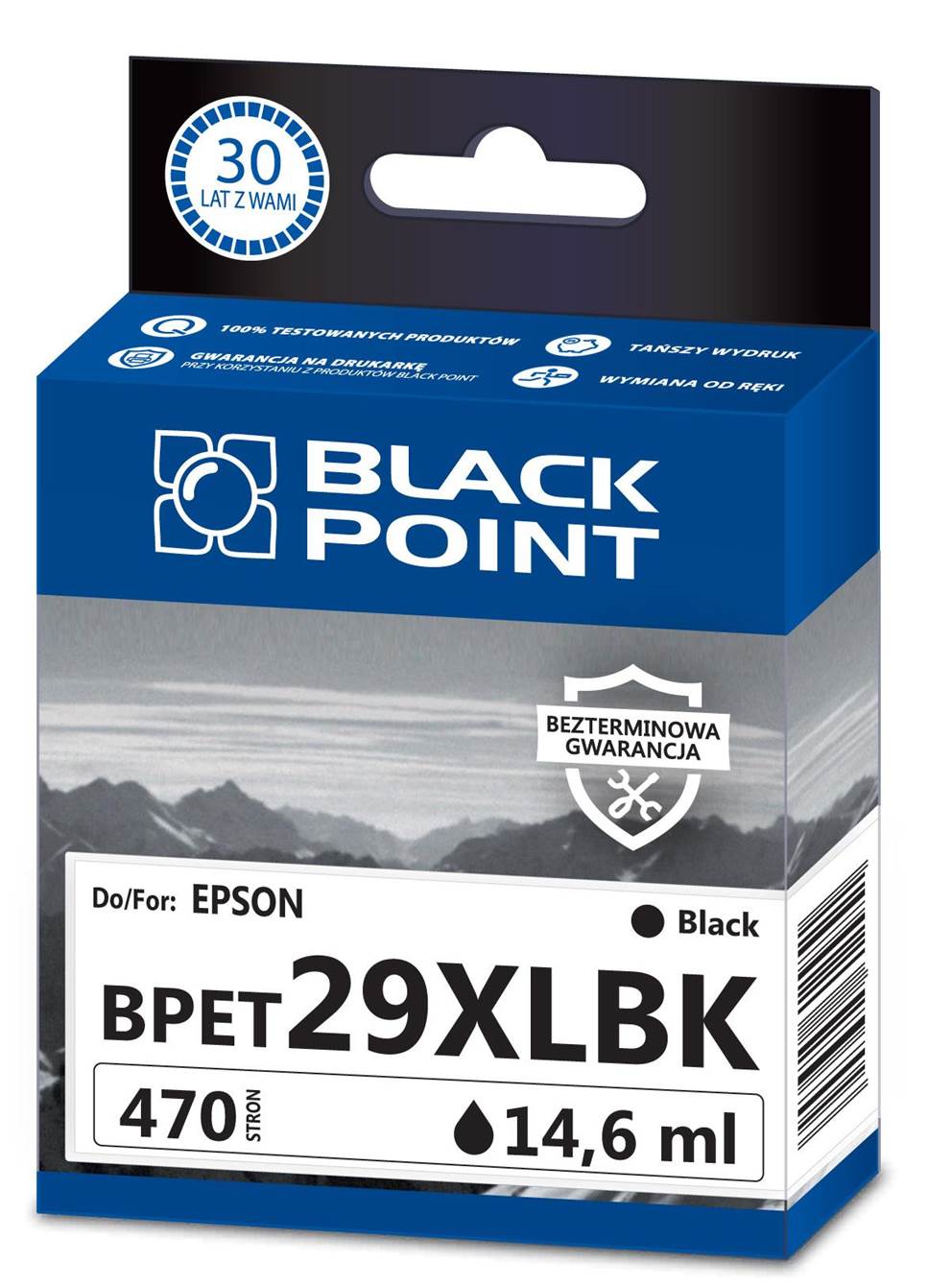 Kartridż black Black Point BPET29XLBK (Epson C13T29914012), 470 str.