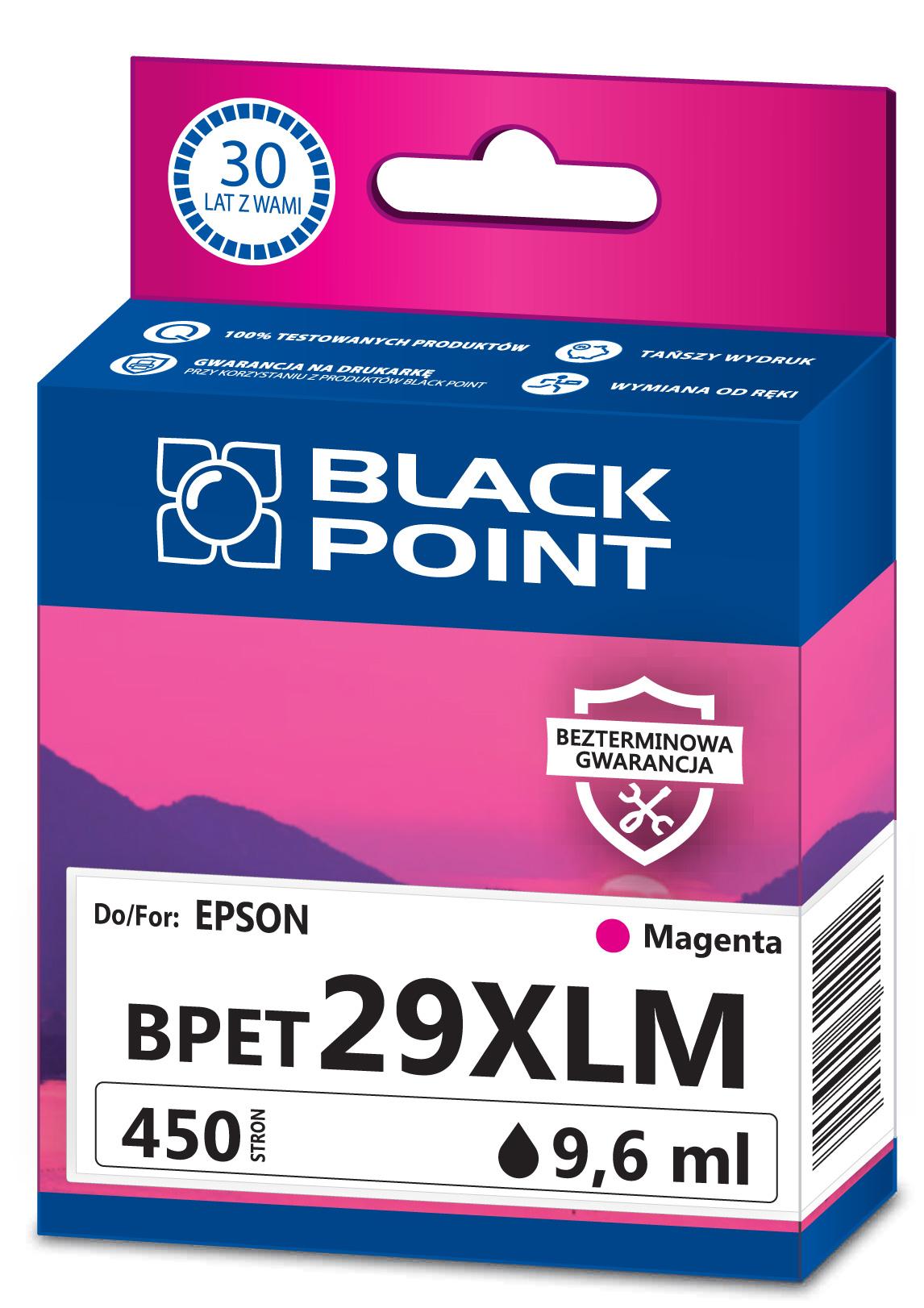 Kartridż magenta Black Point BPET29XLM (Epson C13T29934012), 450 str.