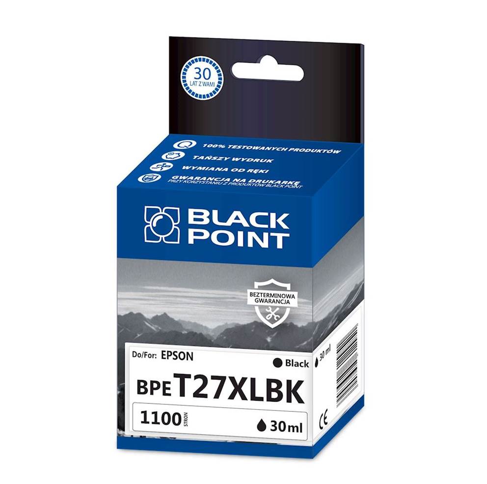 Kartridż black Black Point BPET27XLBK (Epson C13T27114010), 1100 str.