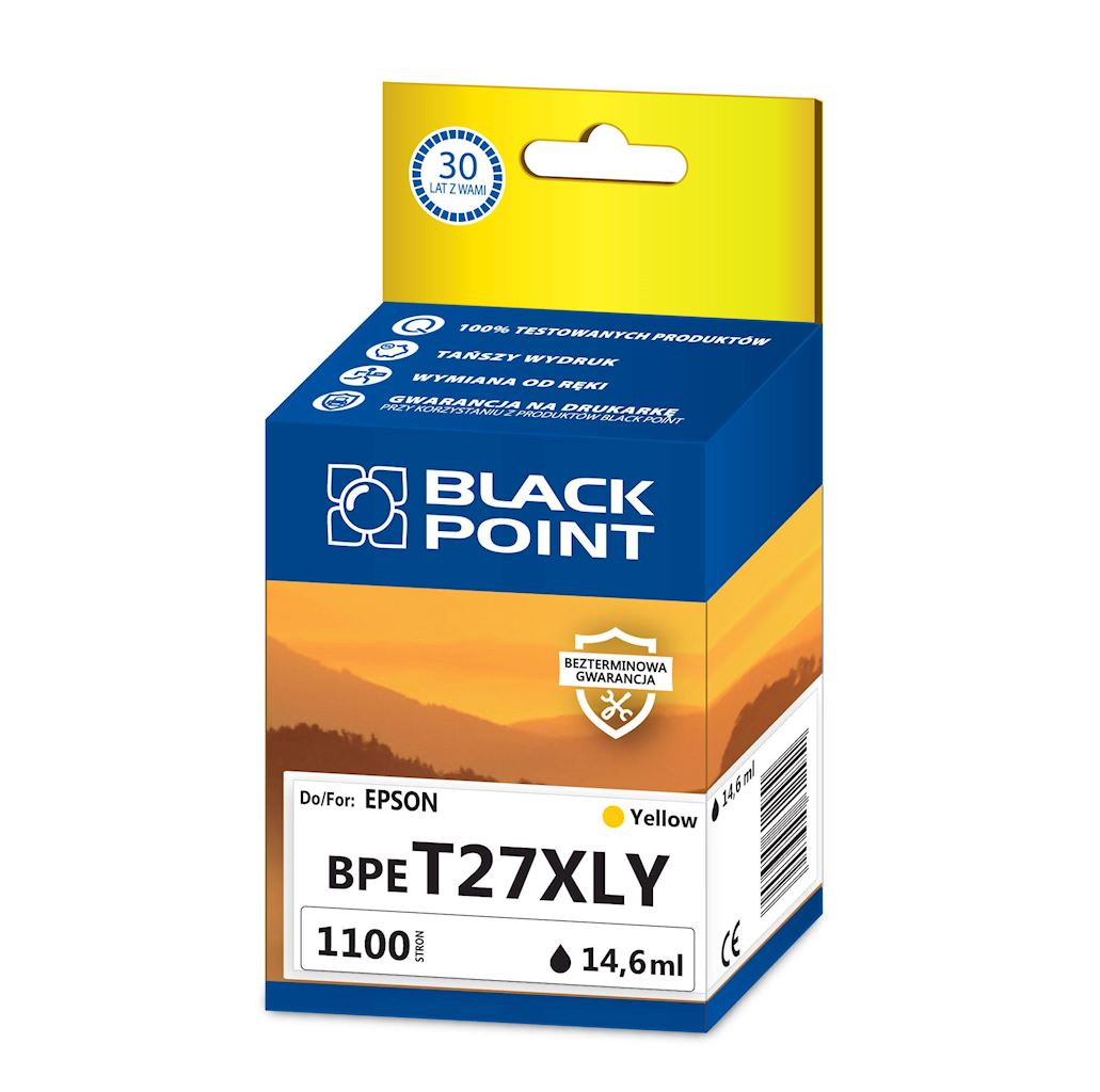 Kartridż yellow Black Point BPET27XLY (Epson C13T27144010), 1100 str.