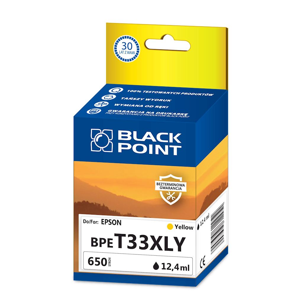 Kartridż yellow Black Point BPET33XLY (Epson C13T33644012), 650 str.