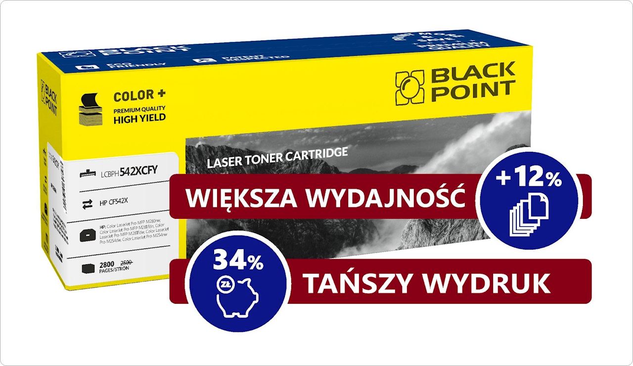 Toner yellow Black Point LCBPH542XCFY (HP CF542X), 2800 str.