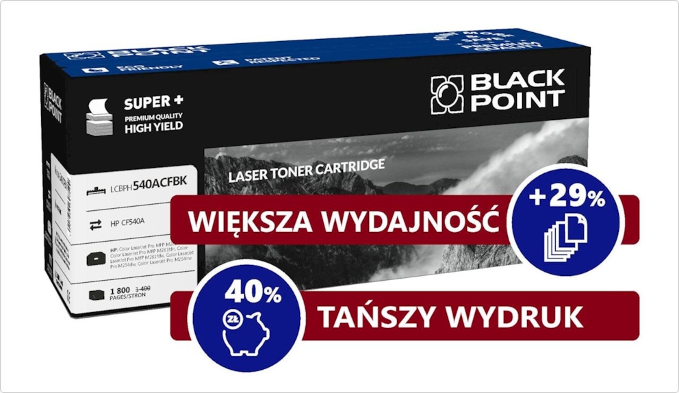 Toner black Black Point LCBPH540ACFBK (HP CF540A), 1800 str.