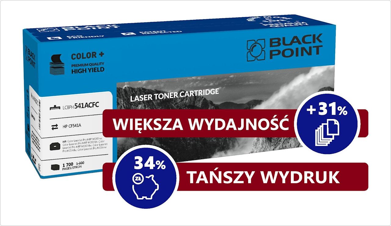 Toner cyan Black Point LCBPH541ACFC (HP CF541A), 1700 str.