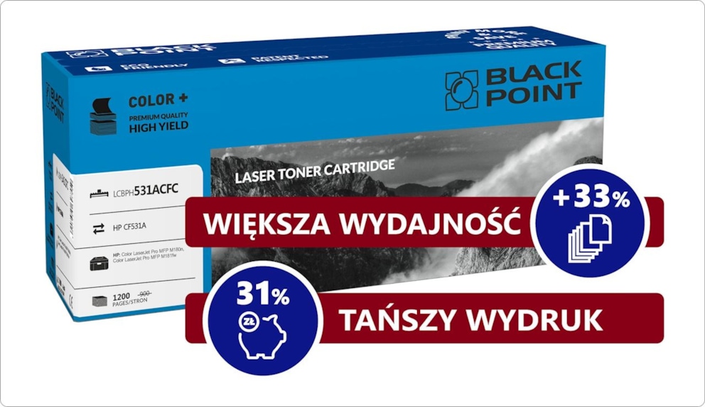Toner cyan Black Point LCBPH531ACFC (HP CF531A), 1200 str.