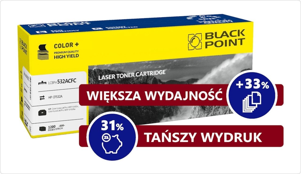 Toner yellow Black Point LCBPH532ACFY (HP CF532A), 1200 str.