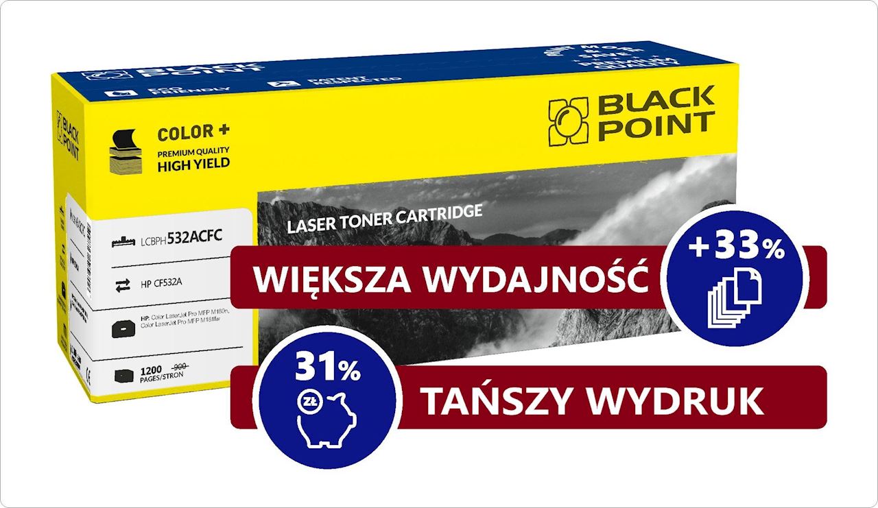 Toner yellow Black Point LCBPH532ACFY (HP CF532A), 1200 str.