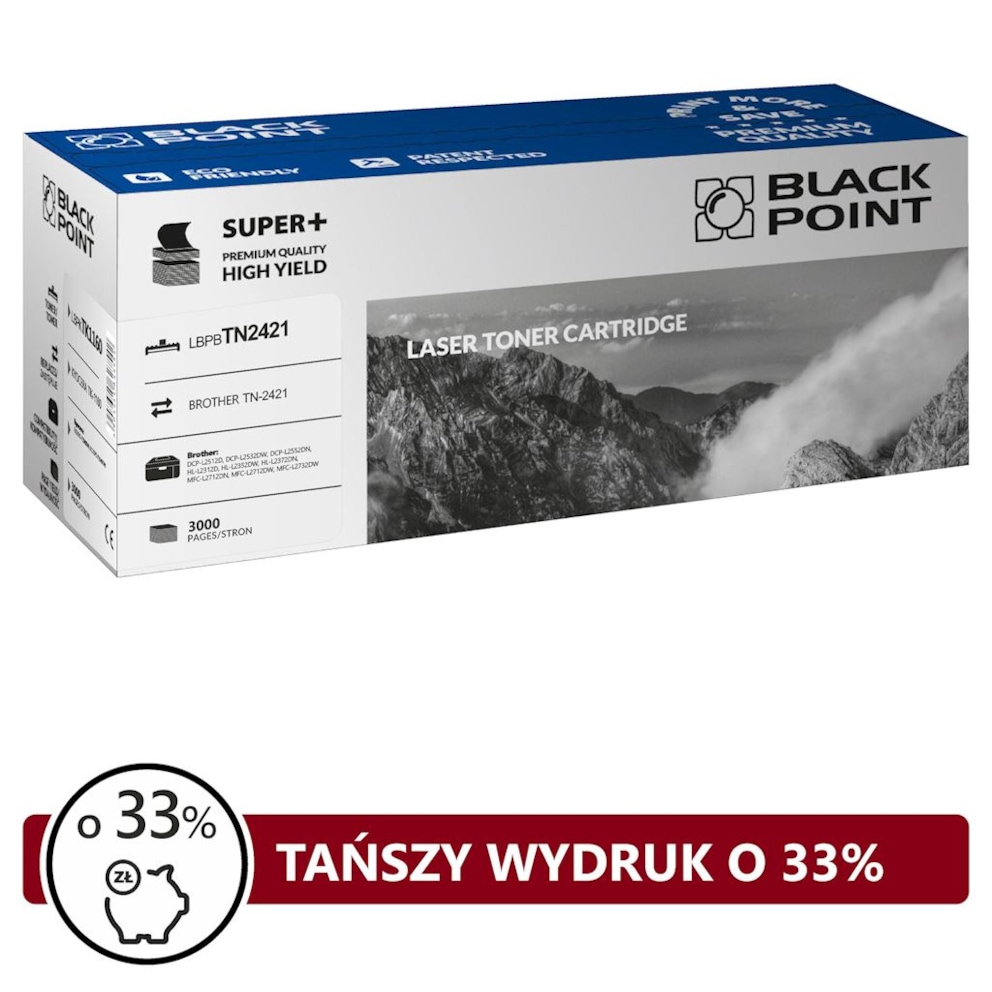 Toner czarny Black Point LBPBTN2421 (Brother TN-2421), 3000 str.