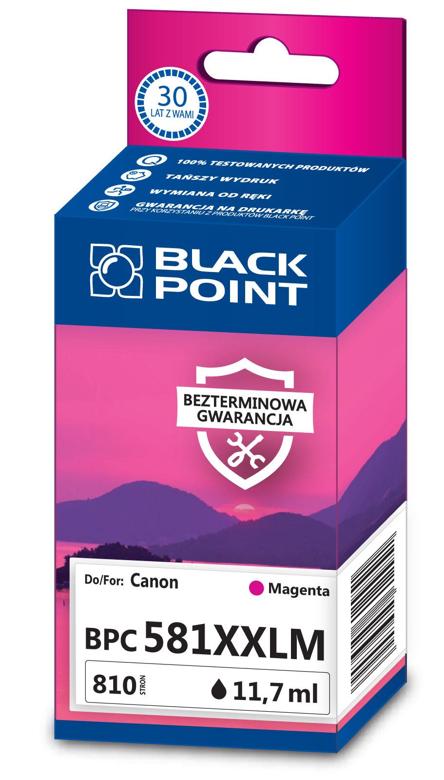 Kartridż Magenta Black Point BPC581XXLM (Canon CLI-581MXXL), 810 str.