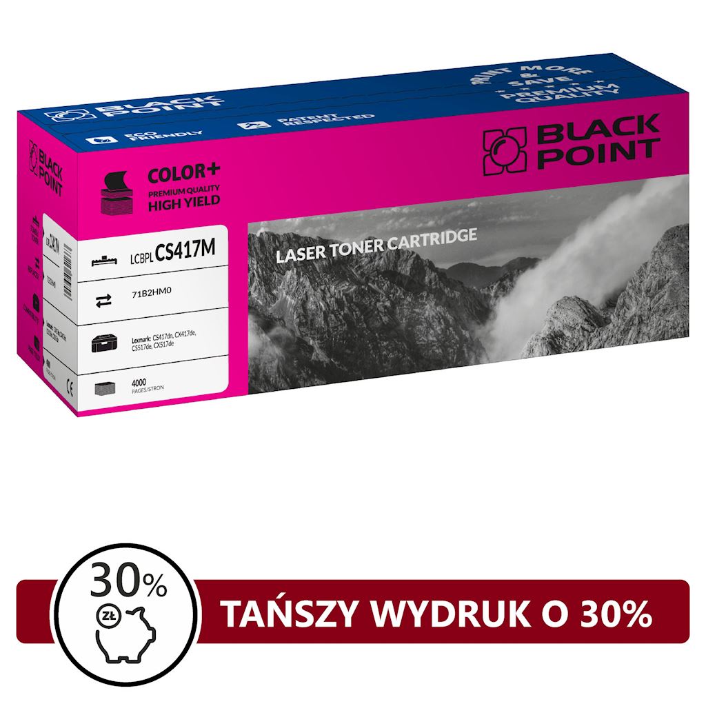 Toner Magenta Black Point LCBPLCS417M (Lexmark 71B2HM0), 4000 str.