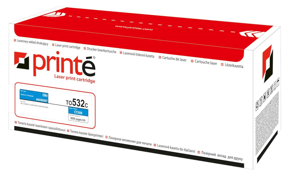 Toner cyan Printe zastępuje Oki 46490607 6000 str.