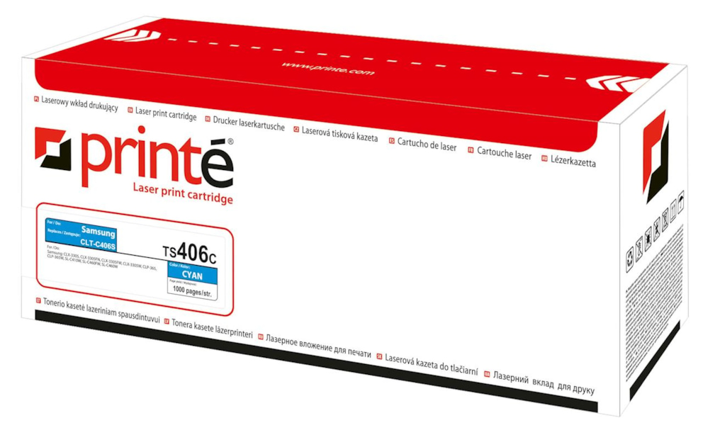 Toner cyan Printe zastępuje Samsung CLT-C406S 1000 str.