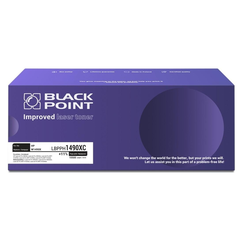 Black Point Super Plus toner LBPPH1490XC zastępuje HP W1490X, 10500 stron