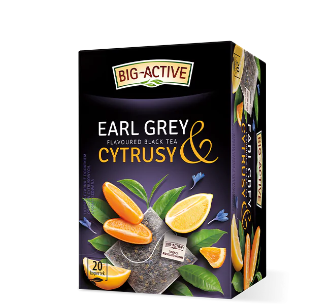 Herbata czarna owocowa cytrusy Big Active 20 torebek