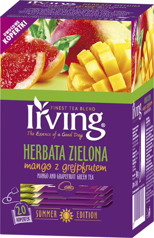 Herbata zielona Irving mango z grejpfrutem 20 szt.