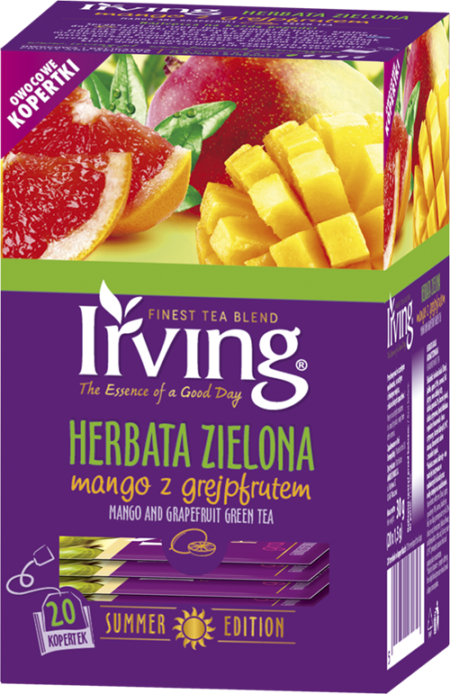 Herbata zielona Irving mango z grejpfrutem 20 szt.