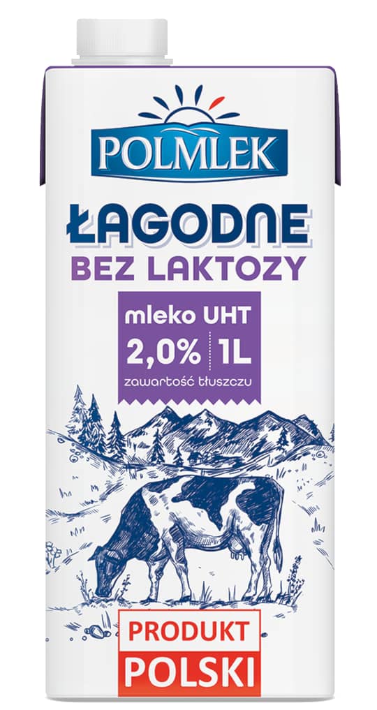 Mleko UHT Polmlek bez laktozy 2% 1 l