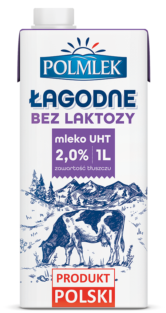 Mleko UHT Polmlek bez laktozy 2% 1 l