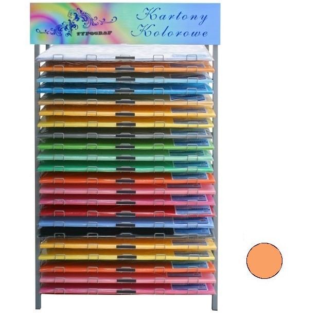 Karton kolorowy jasny pomarańczowy B1 (70x100 cm) gramatura 230g Typograf