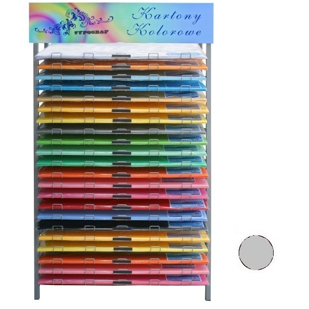 Karton kolorowy, Szary, B1 (70x100 cm), gramatura 230 g/m2 Typograf