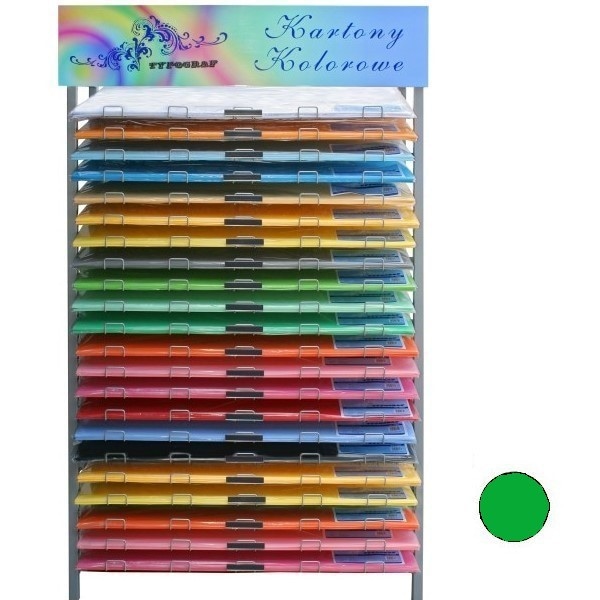 Karton kolorowy, Zielony, B1 (70x100 cm), gramatura 230 g/m2 Typograf