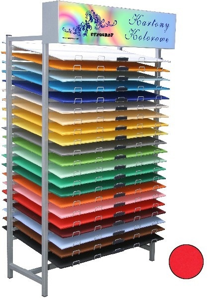 Karton kolorowy, Czerwony, B1 (70x100 cm), gramatura 230 g/m2 Typograf