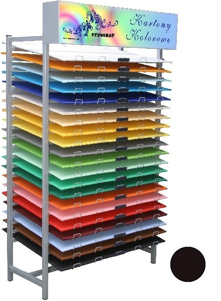 Karton kolorowy, Czarny, B1 (70x100 cm), gramatura 230 g/m2 Typograf