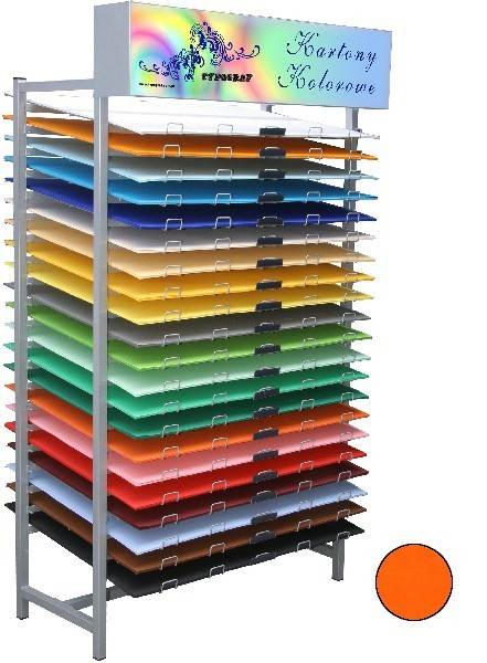 Karton kolorowy, Pomarańczowy, B2 (50x70 cm), gramatura 230 g/m2 Typograf