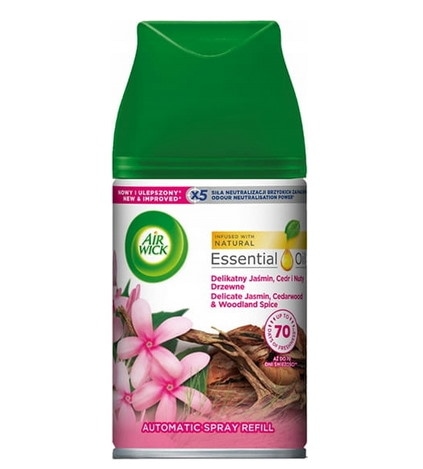 Air Wick Wkład do Automatycznego Odświeżacza Powietrza Delikatny Jaśmin, Cedr i Nuty Drzewne 250ML