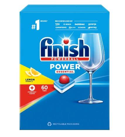 Tabletki do zmywarek FINISH POWER ESSENTIAL 60szt. Lemon