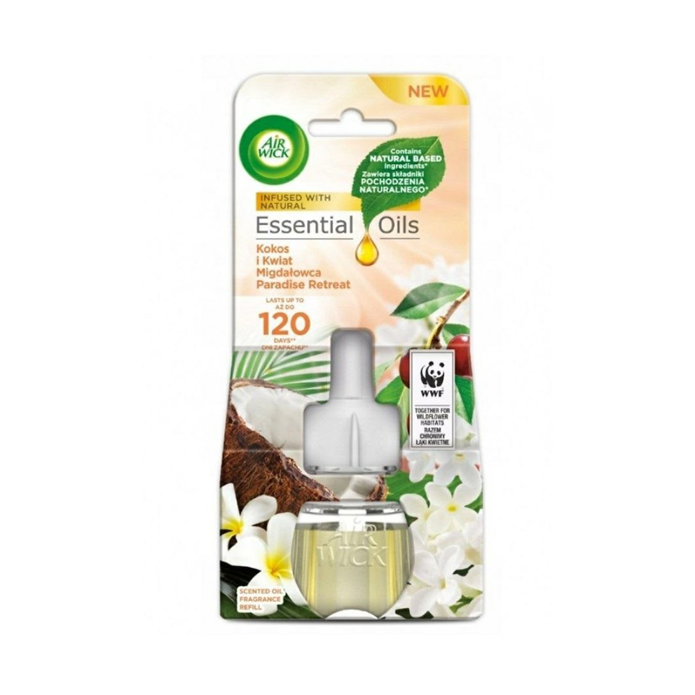 Air Wick Wkład do elektrycznego odświeżacza powietrza Kokos i kwiat migdałowca 19 ml