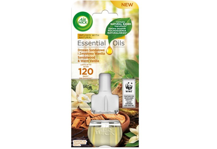 Wkład do elektrycznego odświeżacza AIR WICK, drzewo sandałowe i wanilia, 19ml
