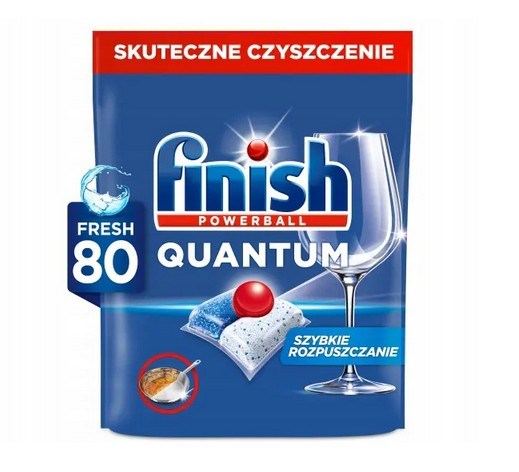 Kapsułki do zmywarki FINISH Powerball Quantum, 80 szt., lemon, lemon
