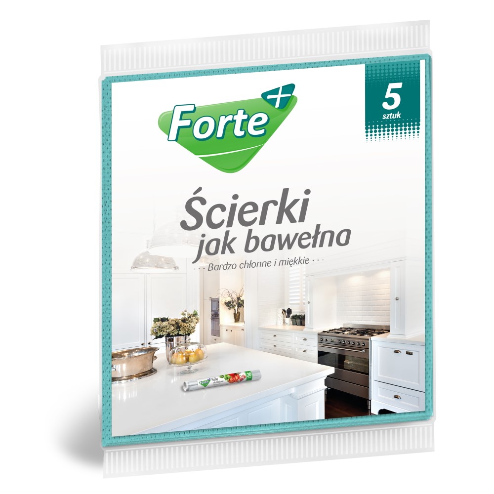 Ścierki domowe jak bawełna 5szt  FORTE+